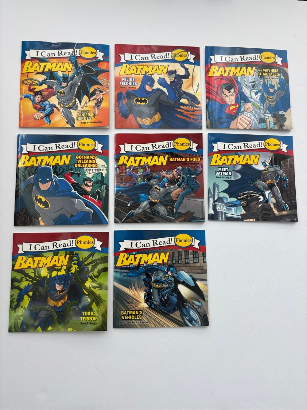 Batman I Can Read! Phonics Set - Kids Graphic Early Readers Book 1-3, 5-8 & 11